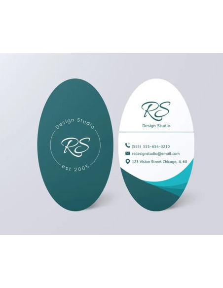 Oval Business Cards