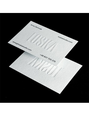 Embossed Gloss Business Cards