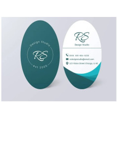 Oval Business Cards