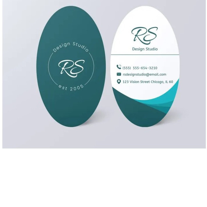 Oval Business Cards