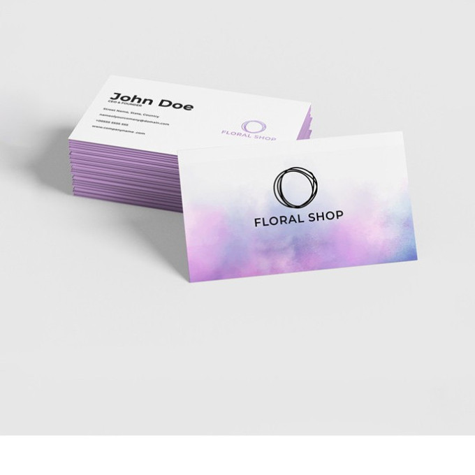 Painted Edge Business Cards