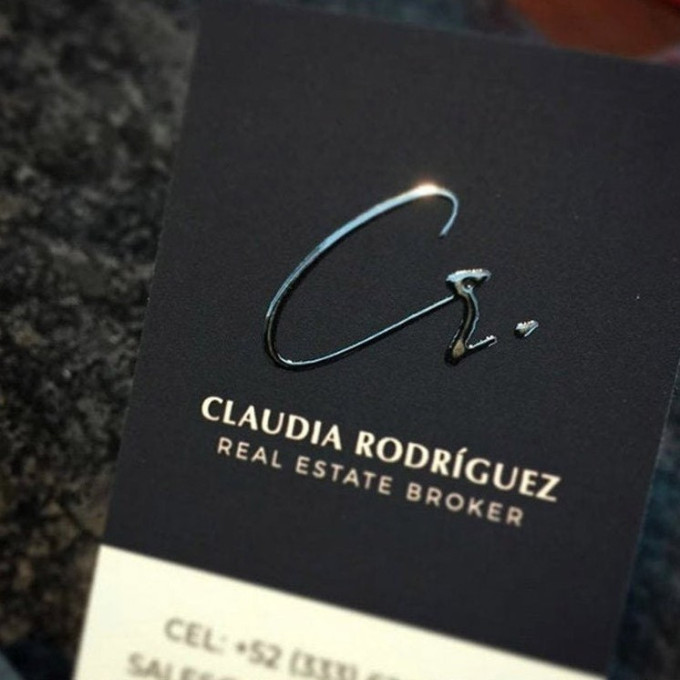 Raised Foil Business Cards