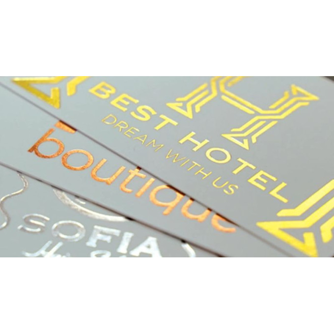 Embossed Foil Rack Cards
