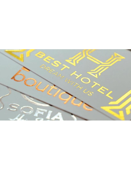 Embossed Foil Rack Cards