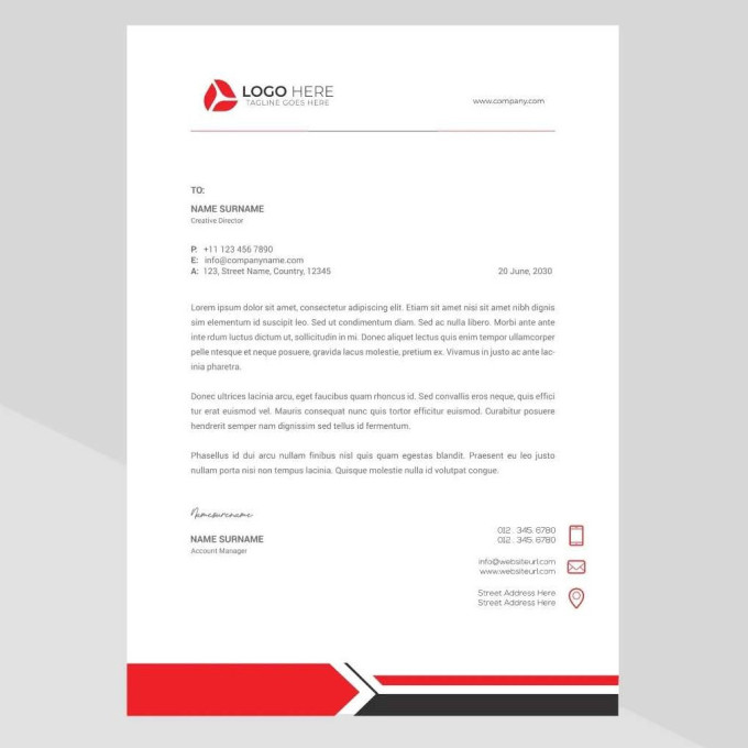 Company Letterhead