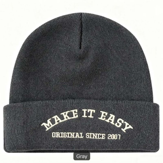 Embroidered Cuffed Beanie