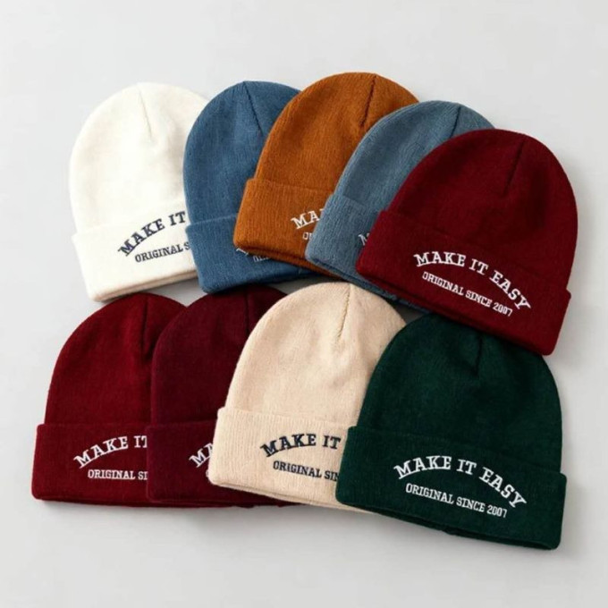 Embroidered Cuffed Beanie