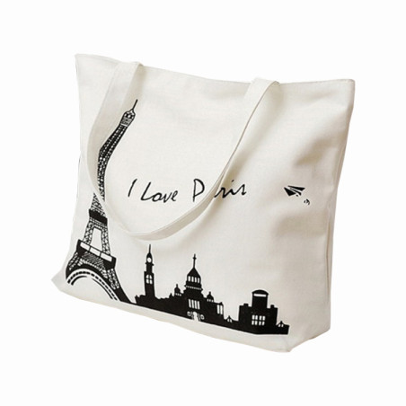Large Zip Cotton Tote Bag