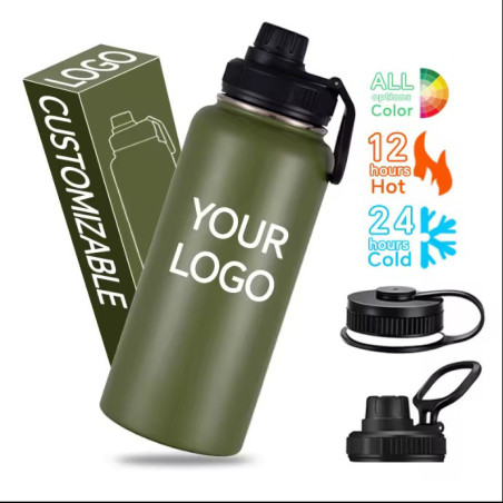 Stainless Steel Wide-Mouth Insulated Bottle – 22 oz.